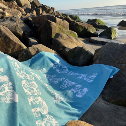 Jesus + Surfing Beach Towel