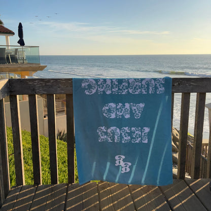 Jesus + Surfing Beach Towel