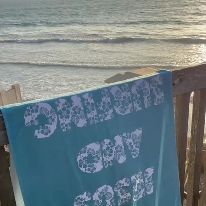 Jesus + Surfing Beach Towel